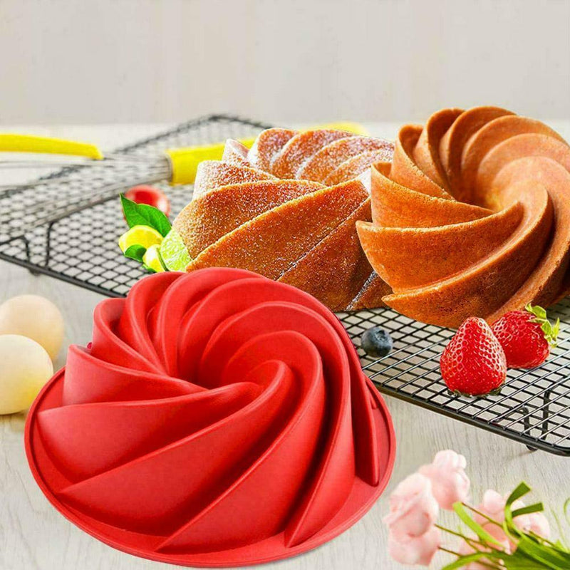 Silicone bunch pan Savarin cake pan tin mold non-stick baking baking molds U7L2