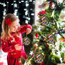 Christmas Wood Dog Wreath Pendant Home Wall Xmas Tree Festival Decor (A) Newly