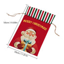 Christmas Drawstring Gift Bags Cartoon Goodie Sack Kids Gift Giving Pouch (