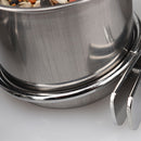 Stainless Steel Hang Cage Bowl Parrot Feeding Food Drinking Dish (10cm) Newly