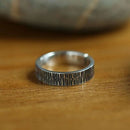 Gifts Hip Hop Rock Trendy Wood Crack Mens Ring Opening Adjustable Punk Rings