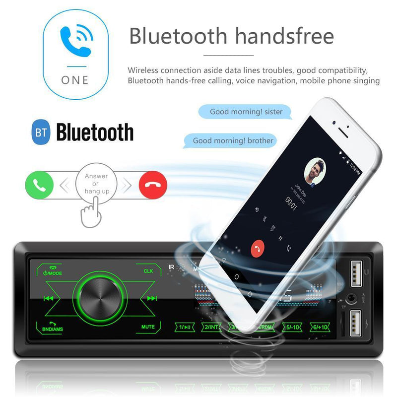 M10 1DIN Car Stereo MP3 Player In Dash Bluetooth AUX-in Radio Head Unit Receiver