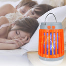 Bug Zapper Solar Powered UV LED Mosquito Insects Bugs Killer (Orange)