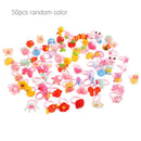 50pcs Plastic Kids Cartoon Colorful Children Ring Girl Birthday Party Gift
