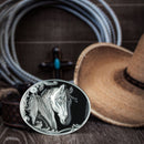 Oval Horse Head Belt Buckle Western Cowboy Buckle Accessory for Men Women Newly