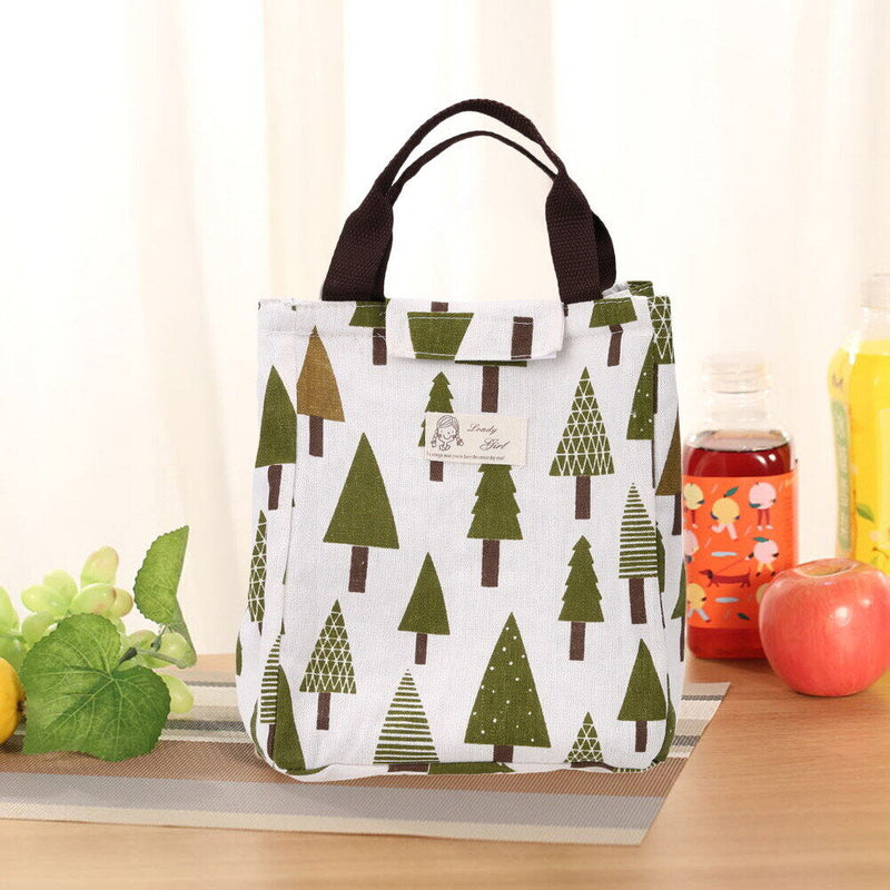 Canvas Tote Bag  Portable Thermal Lunchbox for Office/School