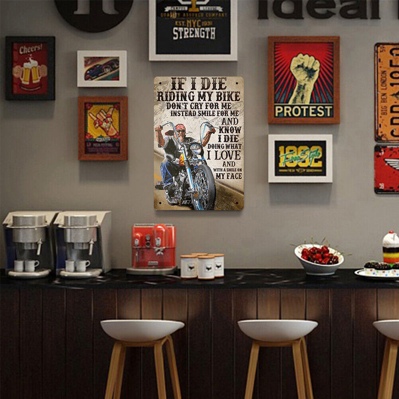 Riding Motorcycle Plate Metal Tin Sign Plate for Bar Pub Decorative Iron Paints