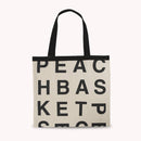 Fashion Women Canvas Letters Underarm Tote Shopping Bag Large Capacity Handbag
