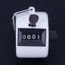Clicker Counter 4 Digit Number Counters Plastic Shell Hand Held(White) Newly