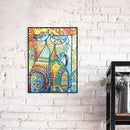 5D DIY Special Shaped Diamond Painting Cat Embroidery Mosaic Kit Home Wall Decor