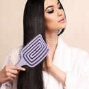 Massager Comb Wide Teeth Anti-static Salon Styling Smooth Hair Combs(Purple