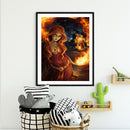 Redhead Witch Oil Paint By Numbers Drawing DIY Picture for Adults Children Decor
