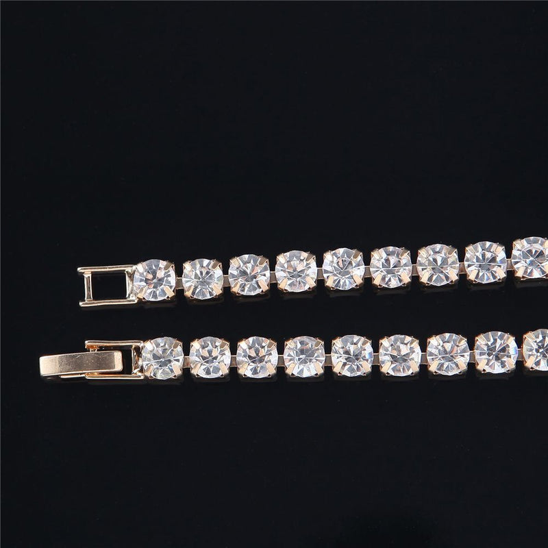 Diamonds Shiny Bling Clavicle Chain Crystal Cuban Chain Zircon Necklace Elegant