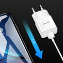 USAMS CC060 Phone Charger Adapter 2.1A Single Port Fast Charging Charger EU Plug
