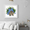 Frameless Oil Paint By Numbers DIY Blue Bow Bell Picture Craft Kit for Home