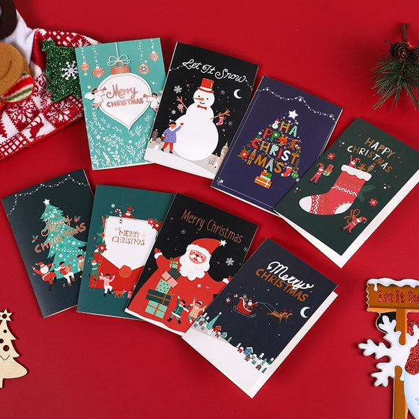 Design Christmas Greeting Card Thank You Cards Xmas Supplies with Envelope