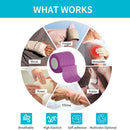 Self Adhesive Elastic Bandage Sport Wrist Protector Tape (Purple 10cmx4.5m)