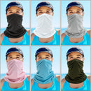 Cycling Pure Color Face Cover Riding Sunscreen Scarf Outdoor Bandana (Pink)