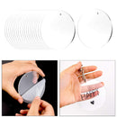 20 DIY Acryl Klar Kreis Discs Keychain Rohlinge Runde DIY Schmuck Anhänger