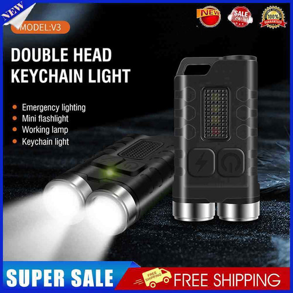 XPG LED Work Lights Keychain Flashlight Portable USB Rechargeable Camping Lamps