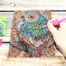 DIY Owl Special Shaped Diamond Painting 50 Pages A5 Sketchbook Drawing Book Gift