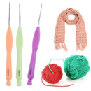 80pcs Aluminum Needle Plastic Handle Yarn Stitching Weave Crochet Hooks Kit