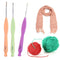 80pcs Aluminum Needle Plastic Handle Yarn Stitching Weave Crochet Hooks Kit