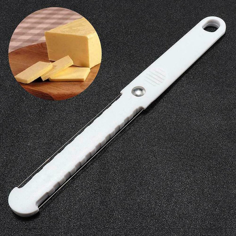 CHEESE BUTTER SLICER PEELER CUTTER TOOL WIRED WIRE THICK HANDLE THIN HARD R8E1