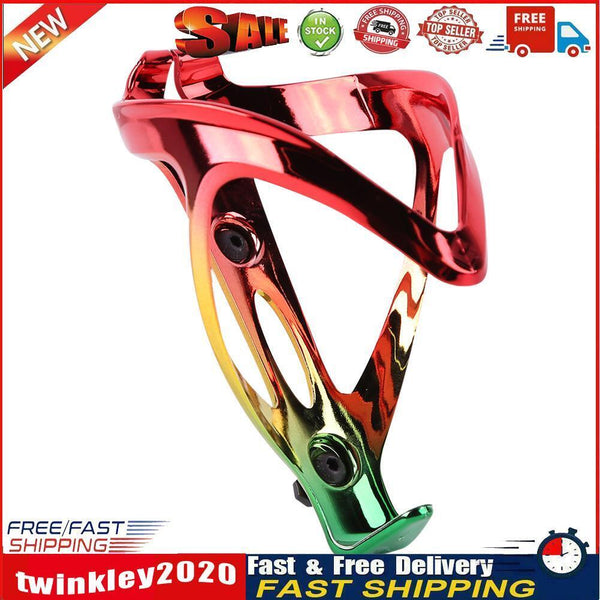 MTB Mountain Road Bike Water Bottle Holder Cage Vacuum Plating (Red Green) Newly