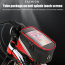 MTB Bike Bag Front Top Tube Touch Screen Mobile Phone Holder Case (Red) Newly