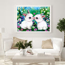 5D DIY Diamond Painting Rabbits Full Round Drill Mosaic Picture Kit Wall Deco