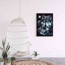 Handmade Moon Wolves 5D DIY Full Round Drill Drawing Kit Diamond Painting Cra