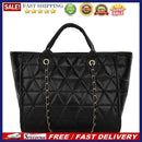 Embroidery Thread Chain Crossbody Tote Female Large Lattice Trending Handbag