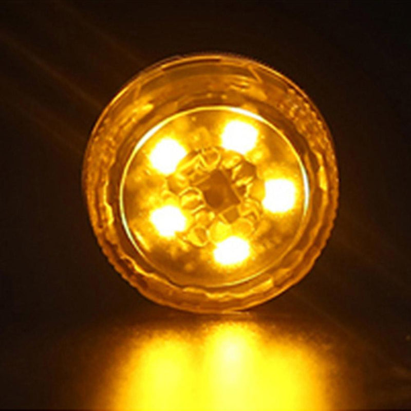 2pcs LED Car Door Warning Lights Anti Rear-end Collision Lamps (Yellow 5LED