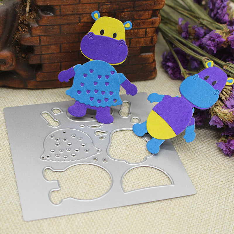 Snowvirtuos Hippo Cutting Tools Stencil DIY Scrapbooking Album Decor Paper