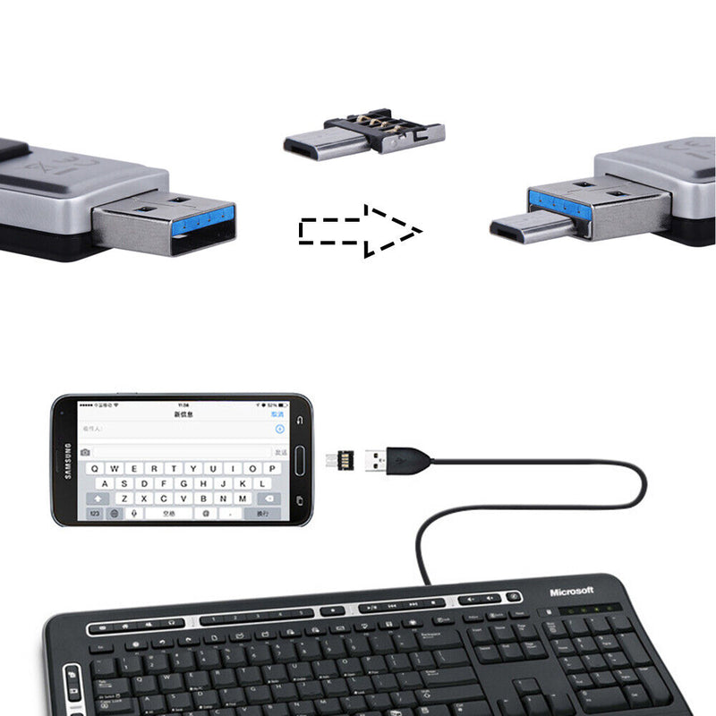 USB to Micro USB Converter OTG Adapter Connector Module Replacement Parts for USB Flash
