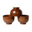 Jujube Wooden Bowl Chinese Rice Bowls Baby Feeding Containers Kids Lunch Box