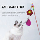Feather Bell Flower Chaser Wand Fun Kitten Cat Teaser Rod Interactive Stick T