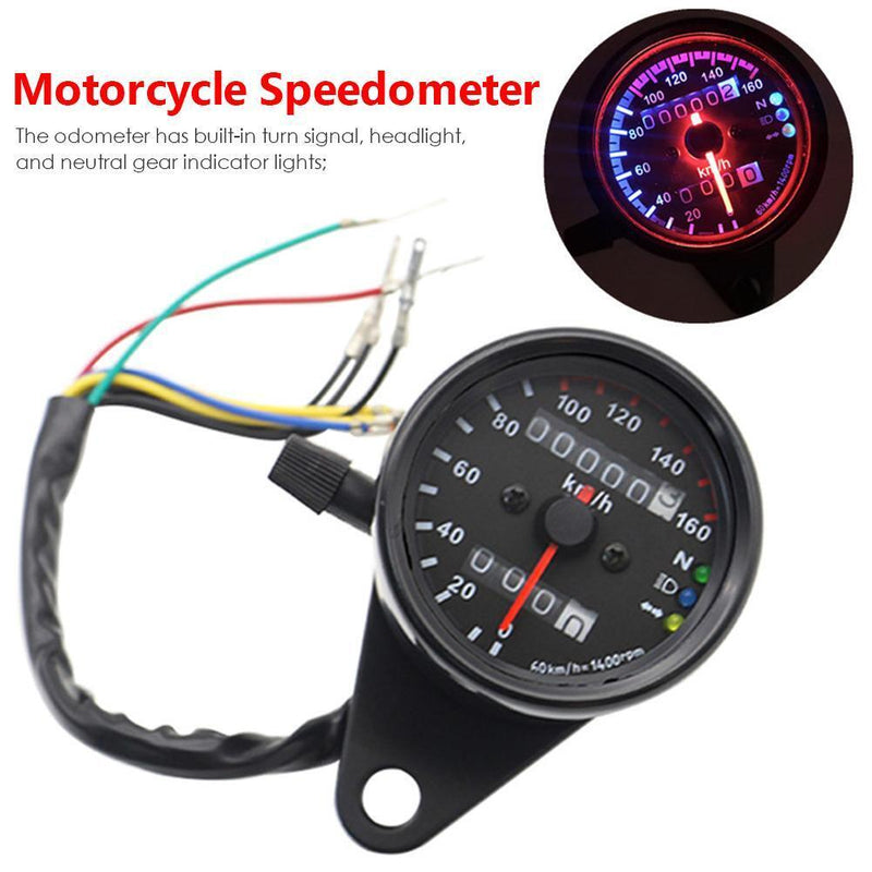 Motorcycle Speedometer Odometer with Neutral Gear Turn Signal Indicator Newly