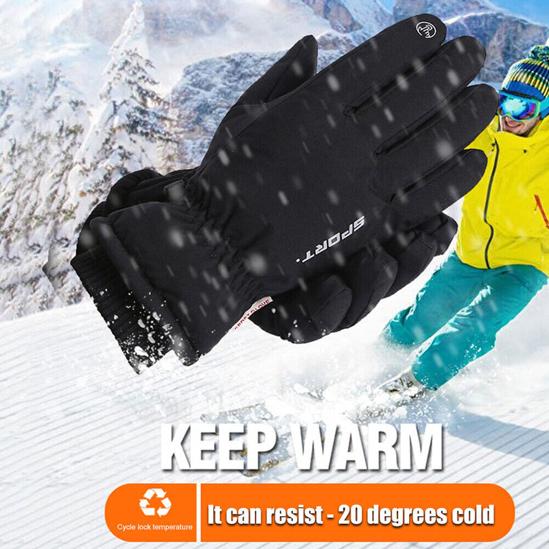 Waterproof Windproof Warm Ski Gloves Anti-Skid Winter Motorcycle Cycling Gloves