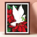 5D DIY Full Round Drill Diamond Painting Rose Dove Handmade Home Art Ornament