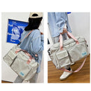 Retro Women Letters Fitness Sports Large Capacity Handbag Shoulder Messenger Bag