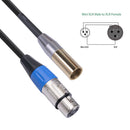 XK101K18 Mini XLR Male to XLR Female Video Audio Cable Adapter for Canon Ca