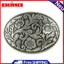 Flower Pattern Alloy Retro Belt Buckle Jeans Western Cowboy Style Gift for Men