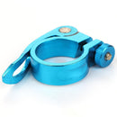 31.8mm Seatpost Clamp Quick Release MTB Bike Seat Post Tube Clip (Blue) Newly