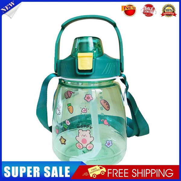 1300ml Drinking Water Bottle Big Belly Water Jug Cup Sports Bottle (Green)