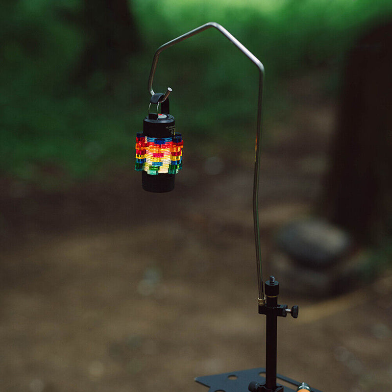 Aluminum Alloy Camping Lamp Holder Insert Hanging Light Stand for Outdoor Hiking