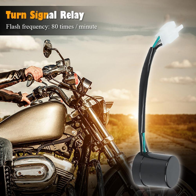 GY6 50cc 150cc 250cc 3 Wire 3Pin Round Turn Signal Relay Indicator Flasher