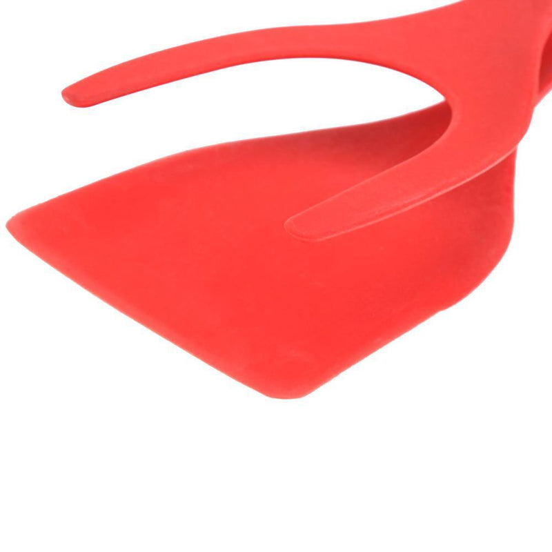 5pcs 2 in 1 Non Stick Grip Flip Fried Egg Toast Bread Pancake Spatula(Red)