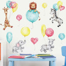 Cartoon Balloon Elephant Wall Stickers Kids Rooms Bedrooms Room Living H4T4